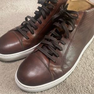 Magnanni Hi-top cognac brown sneakers